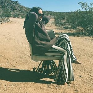 Comfy striped flare pants